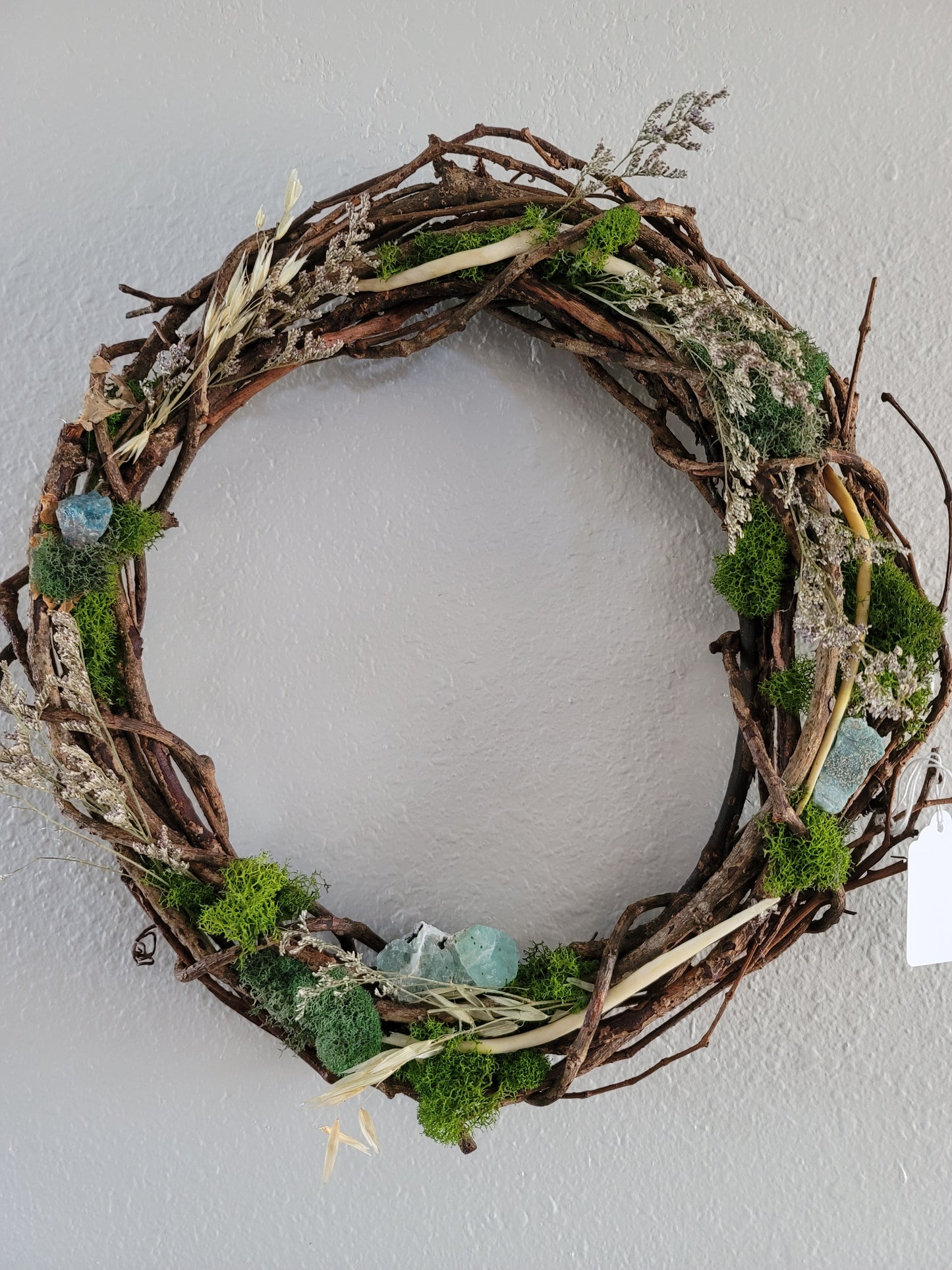 Medium blue bone wreath