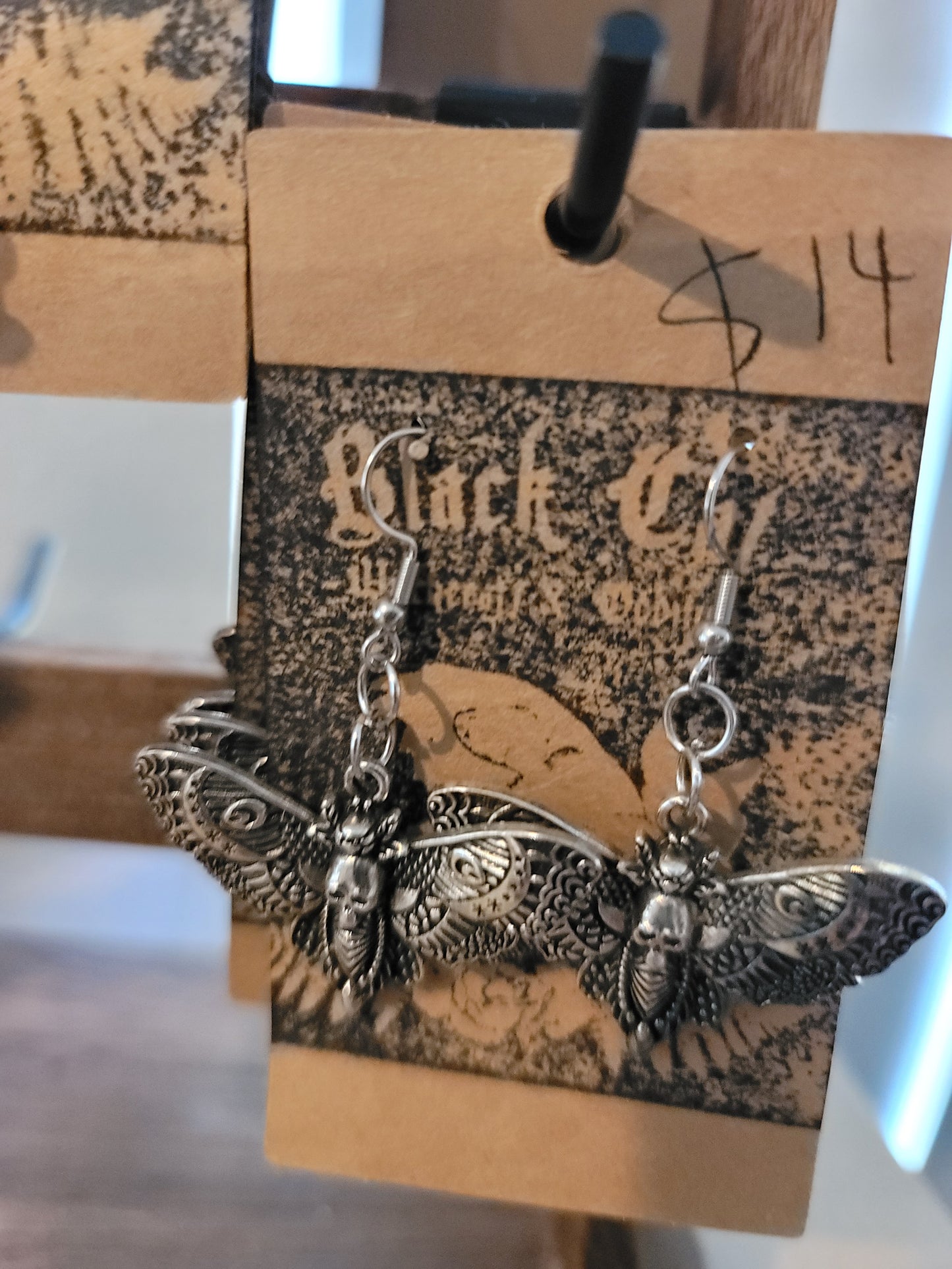 Deathmoth earrings